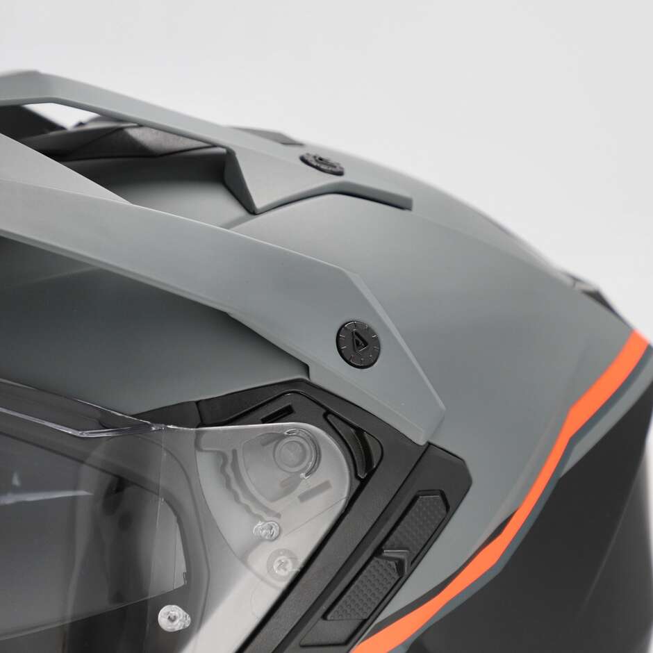 Casco Moto Adventure Acerbis ASSAULT Nero Arancione Fluo