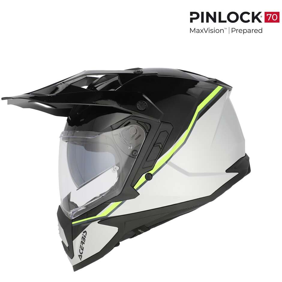 Casco Moto Adventure Acerbis ASSAULT Nero Giallo Fluo