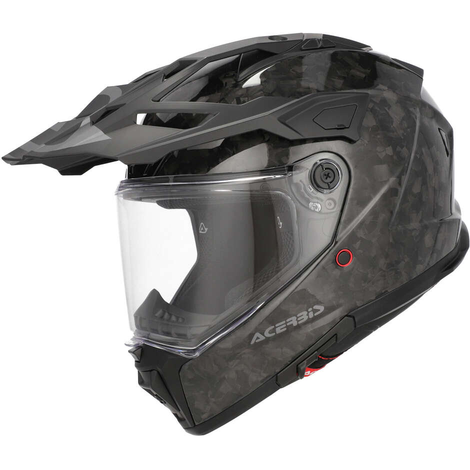 Casco Moto Adventure Acerbis ATTACK-C Nero Forged Carbon