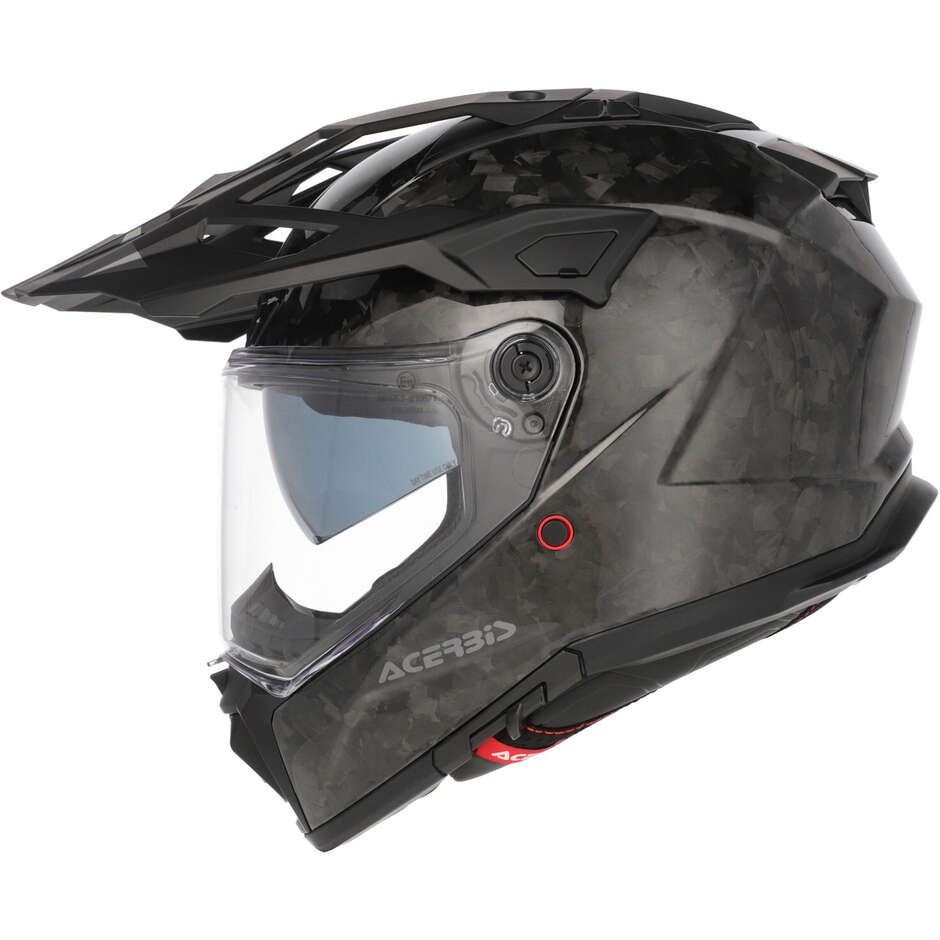 Casco Moto Adventure Acerbis ATTACK-C Nero Forged Carbon