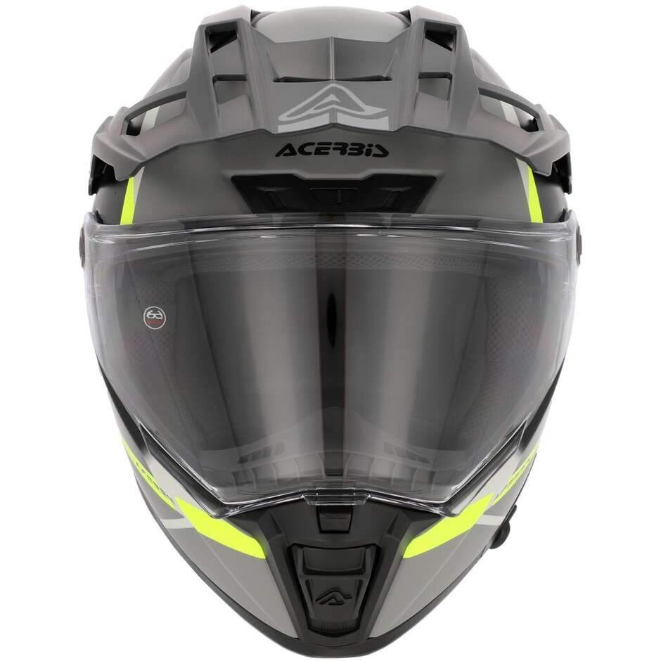 Casco Moto Adventure Acerbis Attack Multi Nero Giallo Fluo