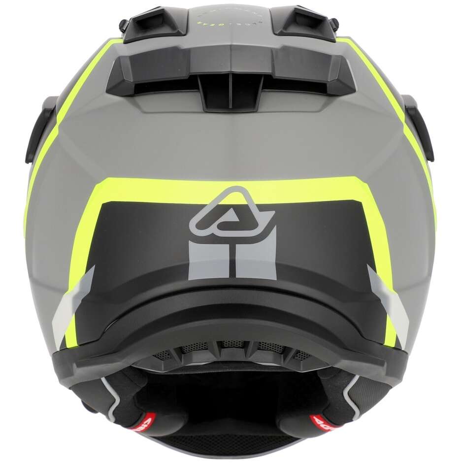 Casco Moto Adventure Acerbis Attack Multi Nero Giallo Fluo