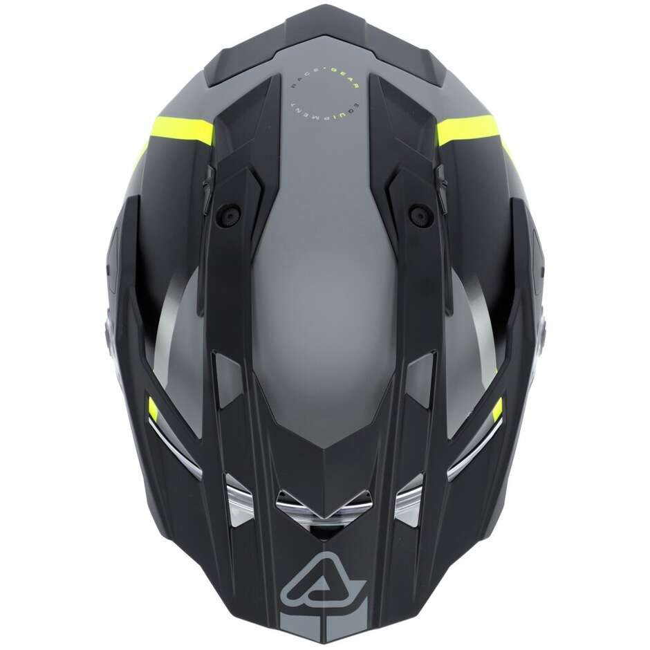 Casco Moto Adventure Acerbis Attack Multi Nero Giallo Fluo