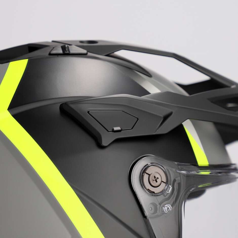Casco Moto Adventure Acerbis Attack Multi Nero Giallo Fluo