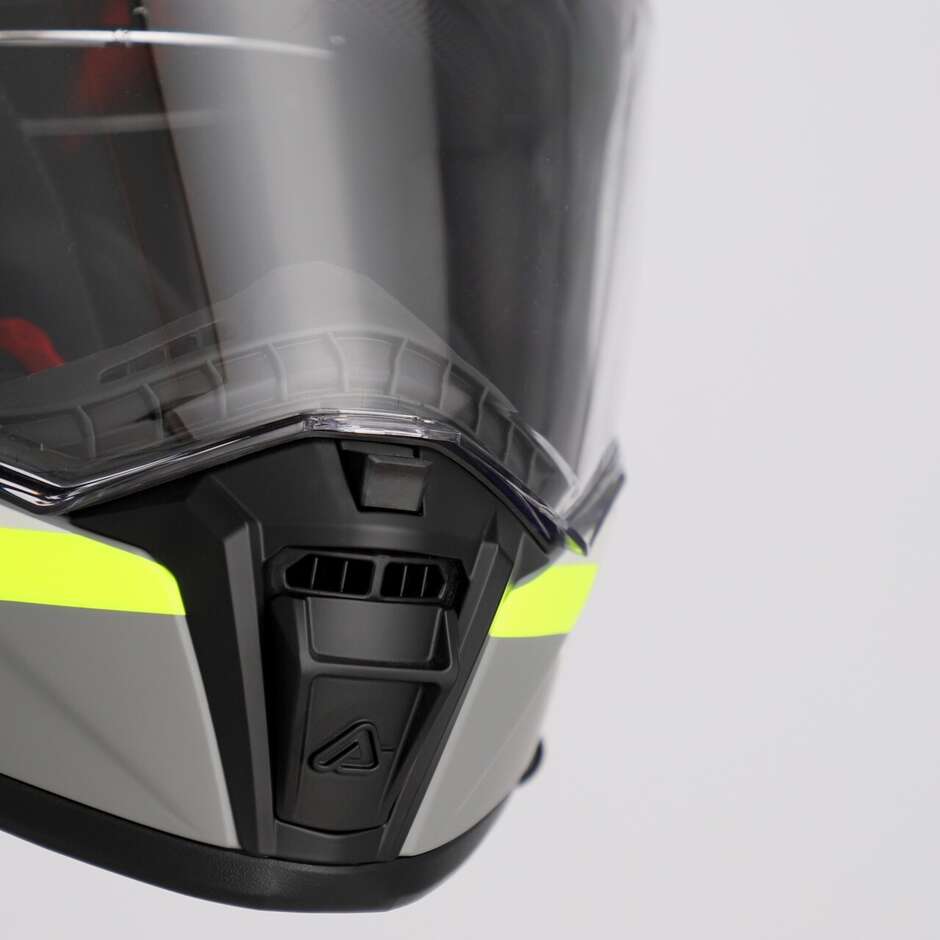 Casco Moto Adventure Acerbis Attack Multi Nero Giallo Fluo