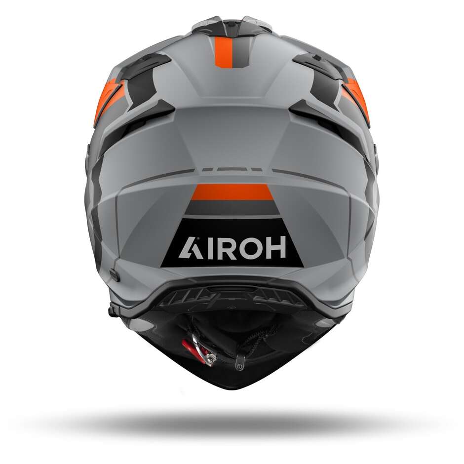 Casco Moto Adventure Airoh BANDIT HORN Arancio Opaco
