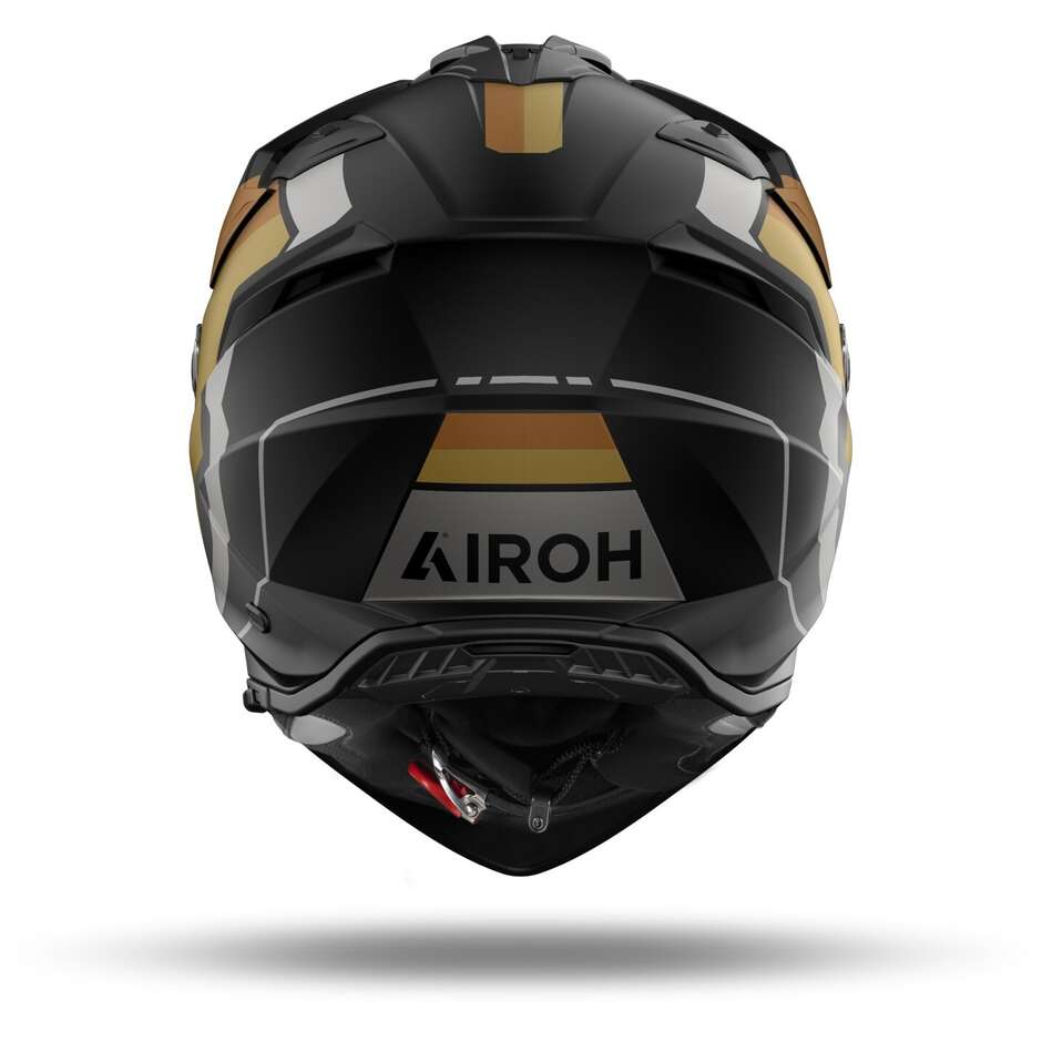Casco Moto Adventure Airoh BANDIT HORN Oro Opaco
