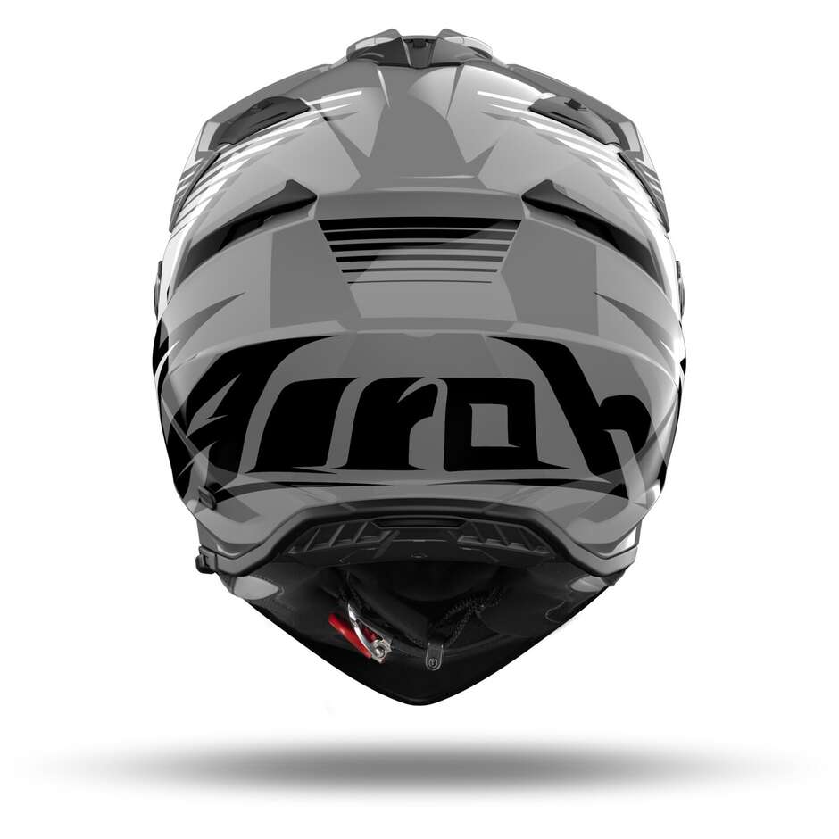 Casco Moto Adventure Airoh BANDIT SPICY Grigio Lucido