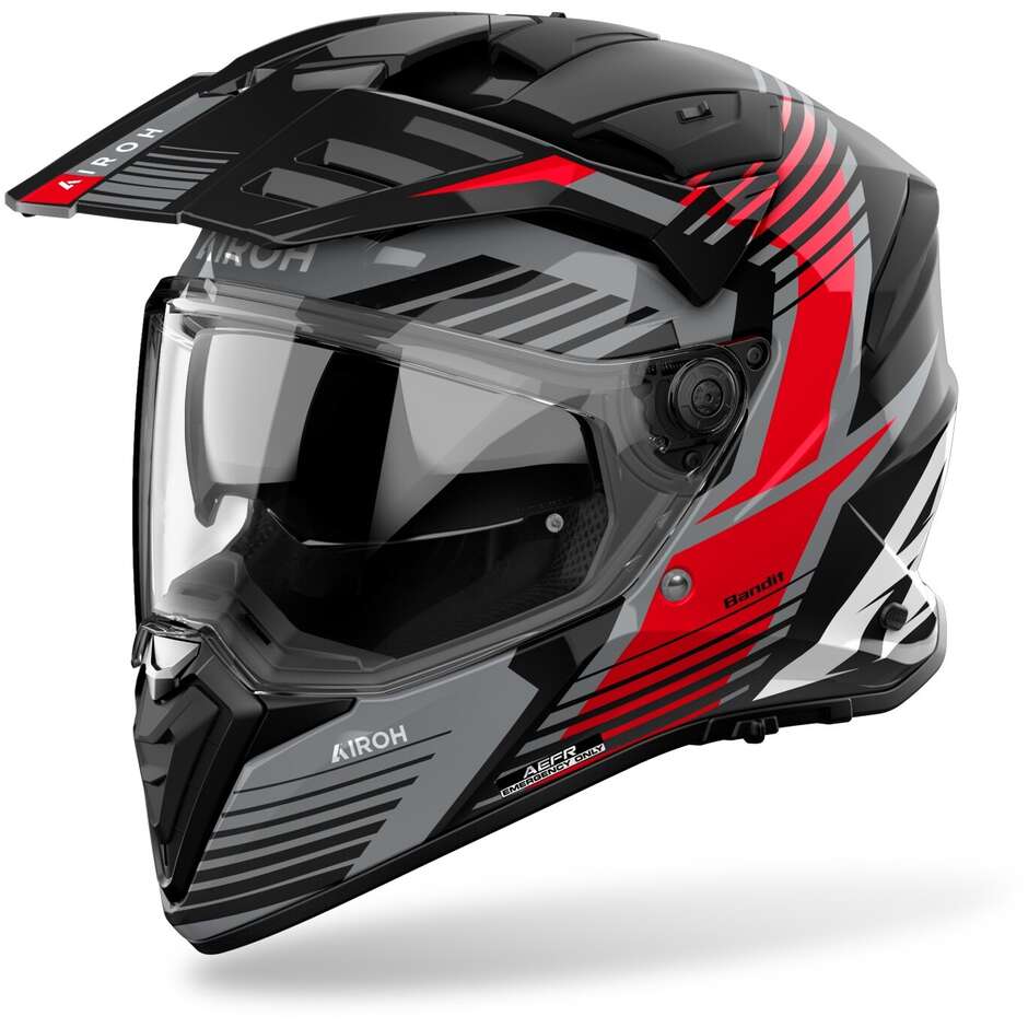 Casco Moto Adventure BANDIT SPICY Rosso Lucido taglia XS
