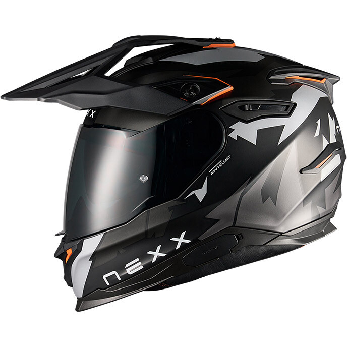 Casco Moto Adventure V.Traveler PRIMAL Nero Grigio taglia S