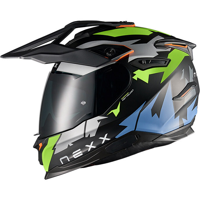 Casco Moto Adventure V.Traveler PRIMAL Nero Neon taglia S