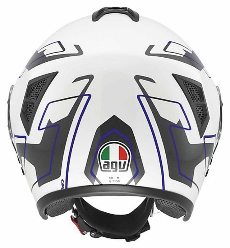 Casco moto Agv Fiberlight Multi Future Bianco Blu Vendita Online 