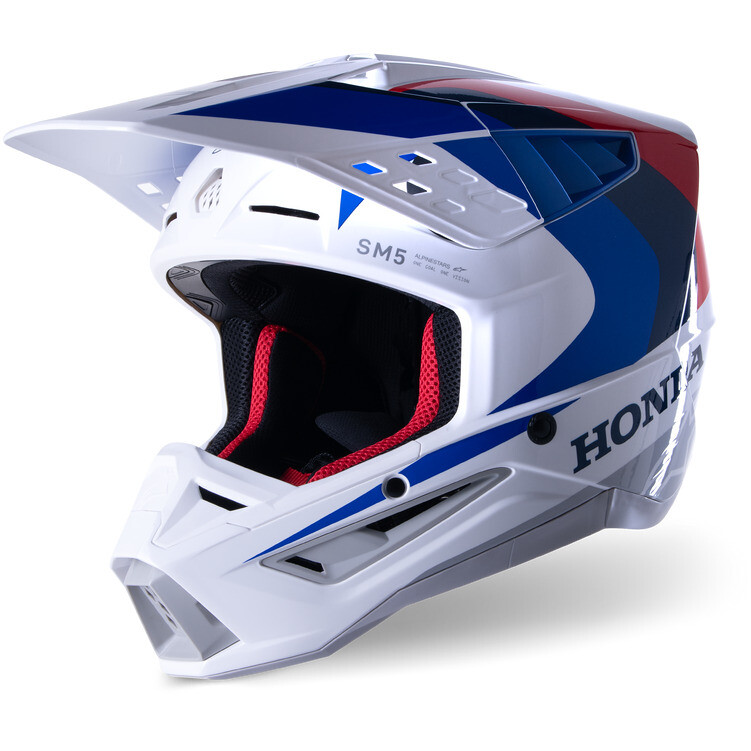 Casco Moto HONDA S-M5 ECE 22.06 Bianco Blu Rosso taglia 2X