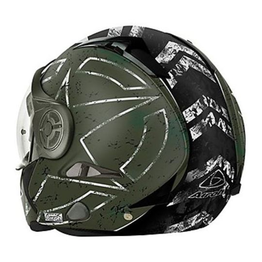 Casco helmet CROSSOVER OMOLOGAZIONE P/J airoh j106 command VERDE opaco taglia M 
