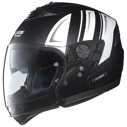 Casco Moto Apribile Nolan N43 Air Motorrad N-com Flat Black Doppia Omologazione