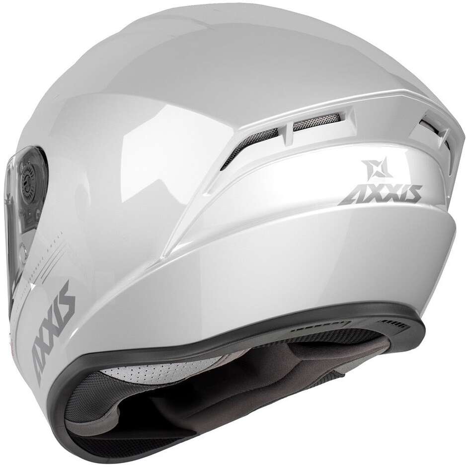 Casco Moto Axxis Integrale ff112d Draken s Solid V2 A10 Bianco