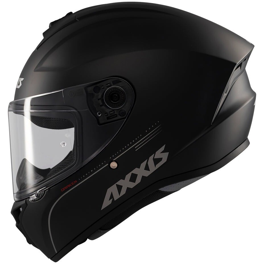 Casco Moto Axxis Integrale ff112d Draken s Solid V2 A11 Nero Opaco