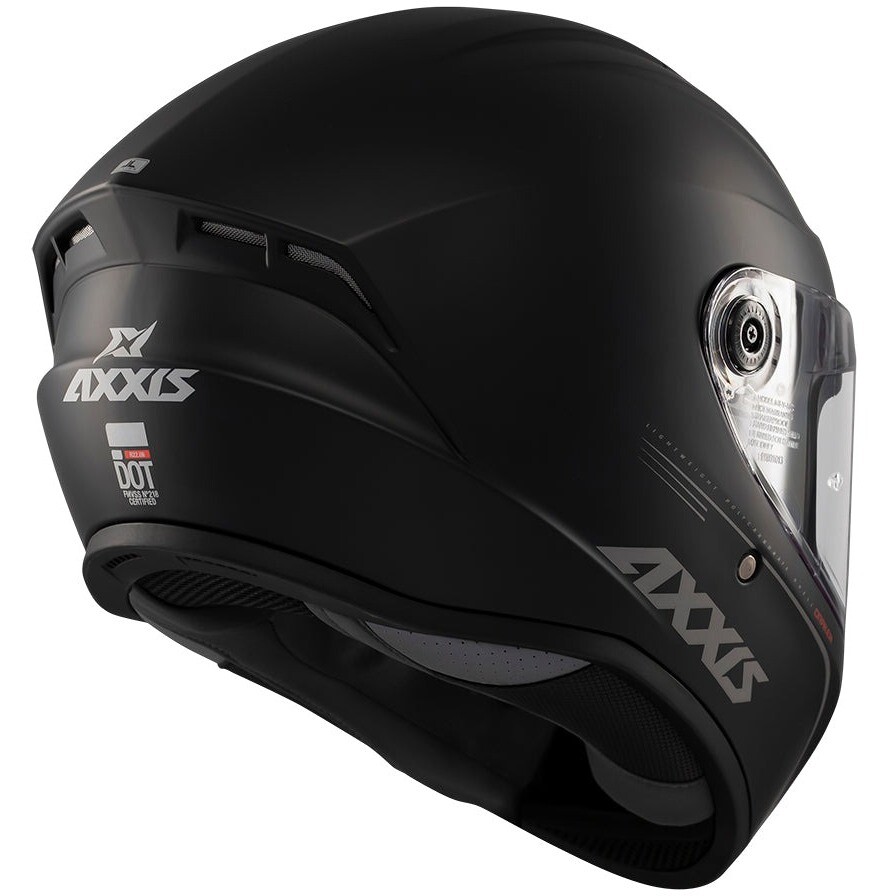 Casco Moto Axxis Integrale ff112d Draken s Solid V2 A11 Nero Opaco