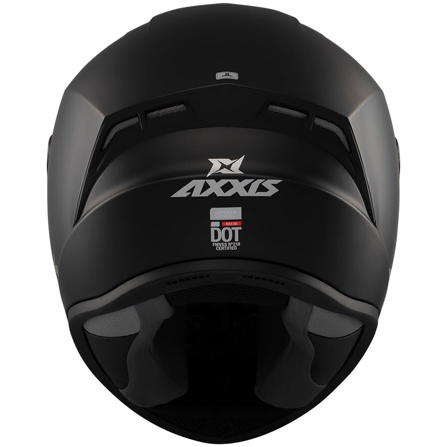 Casco Moto Axxis Integrale ff112d Draken s Solid V2 A11 Nero Opaco