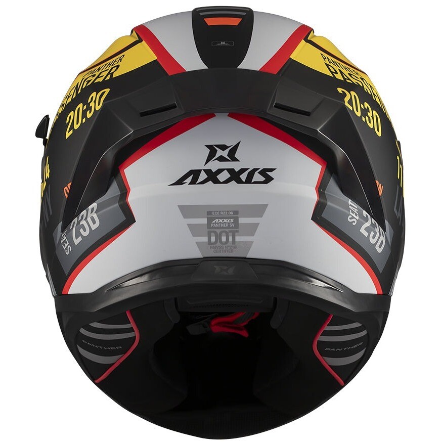 Casco Moto Axxis Integrale ff130sv Panther Sv Passenger B3 Nero Giallo