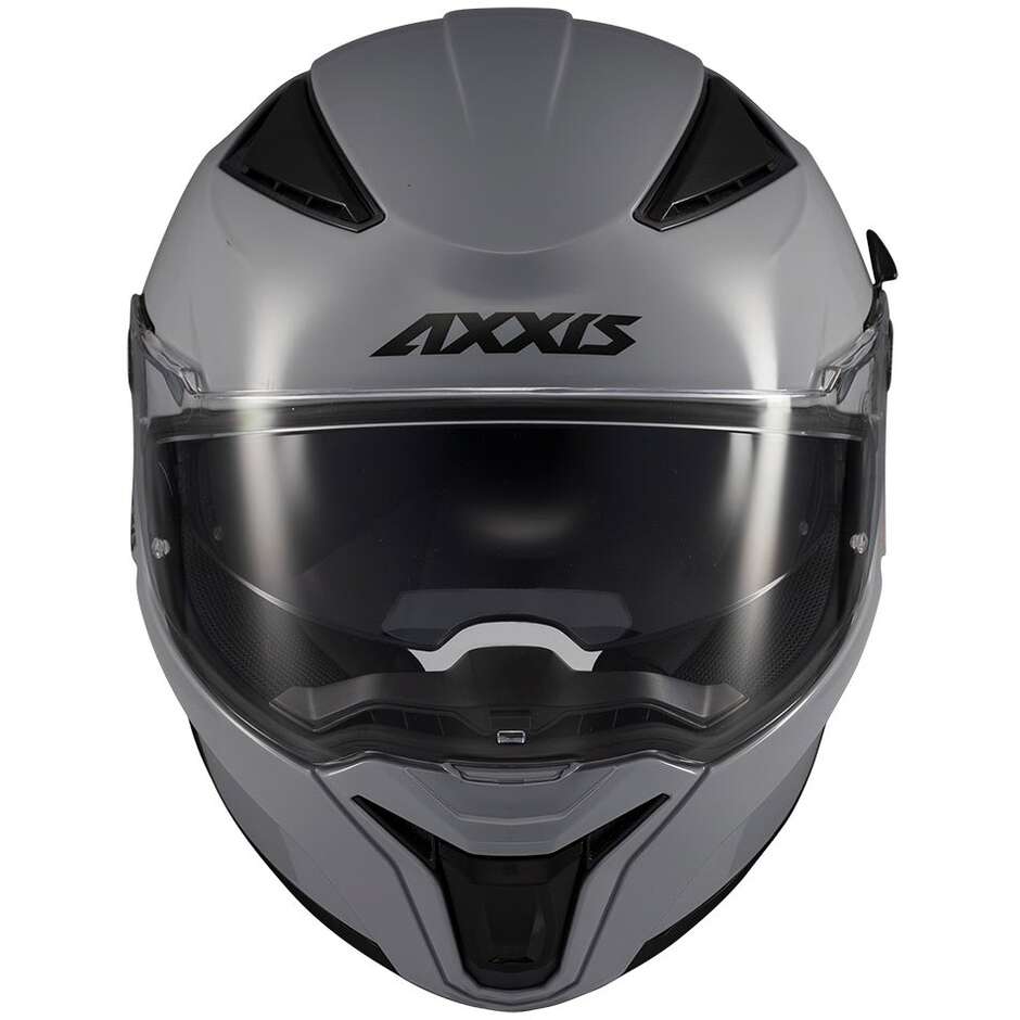 Casco Moto Axxis Integrale ff130sv Panther Sv Solid A12 Grigio 