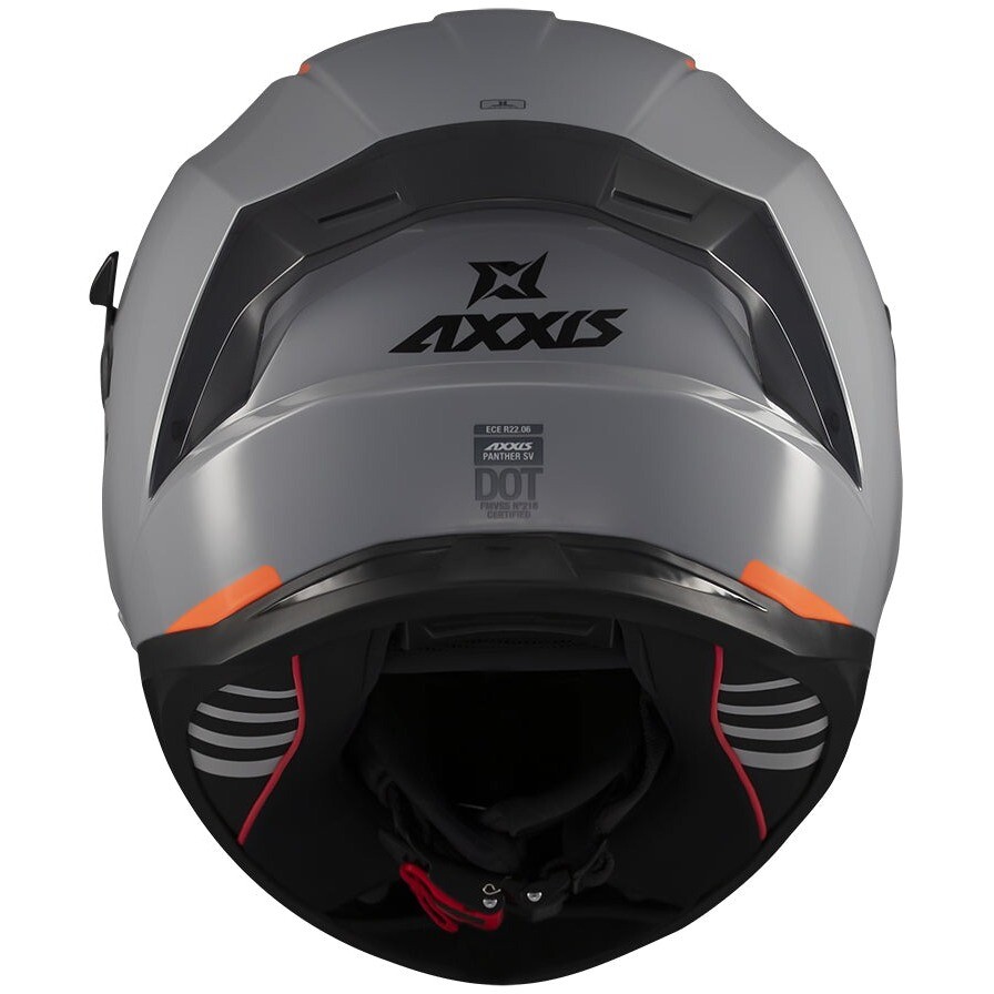 Casco Moto Axxis Integrale ff130sv Panther Sv Solid A12 Grigio 