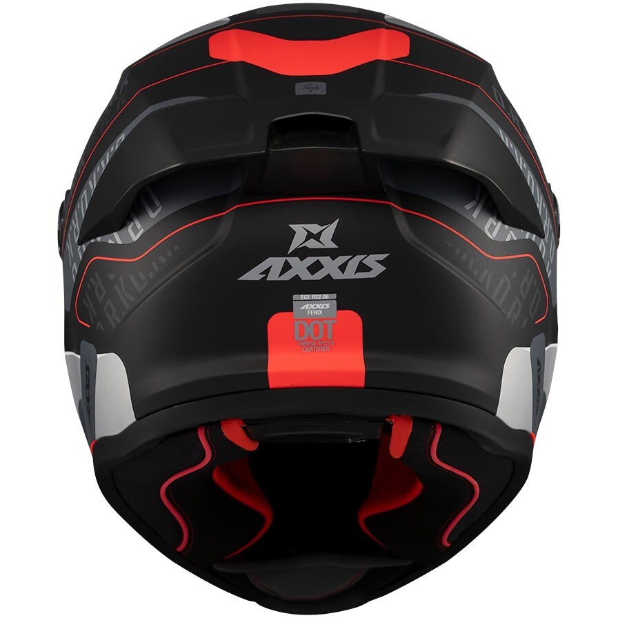 Casco Moto Axxis Integrale ff132 Fenix Ork B5 Nero Argento
