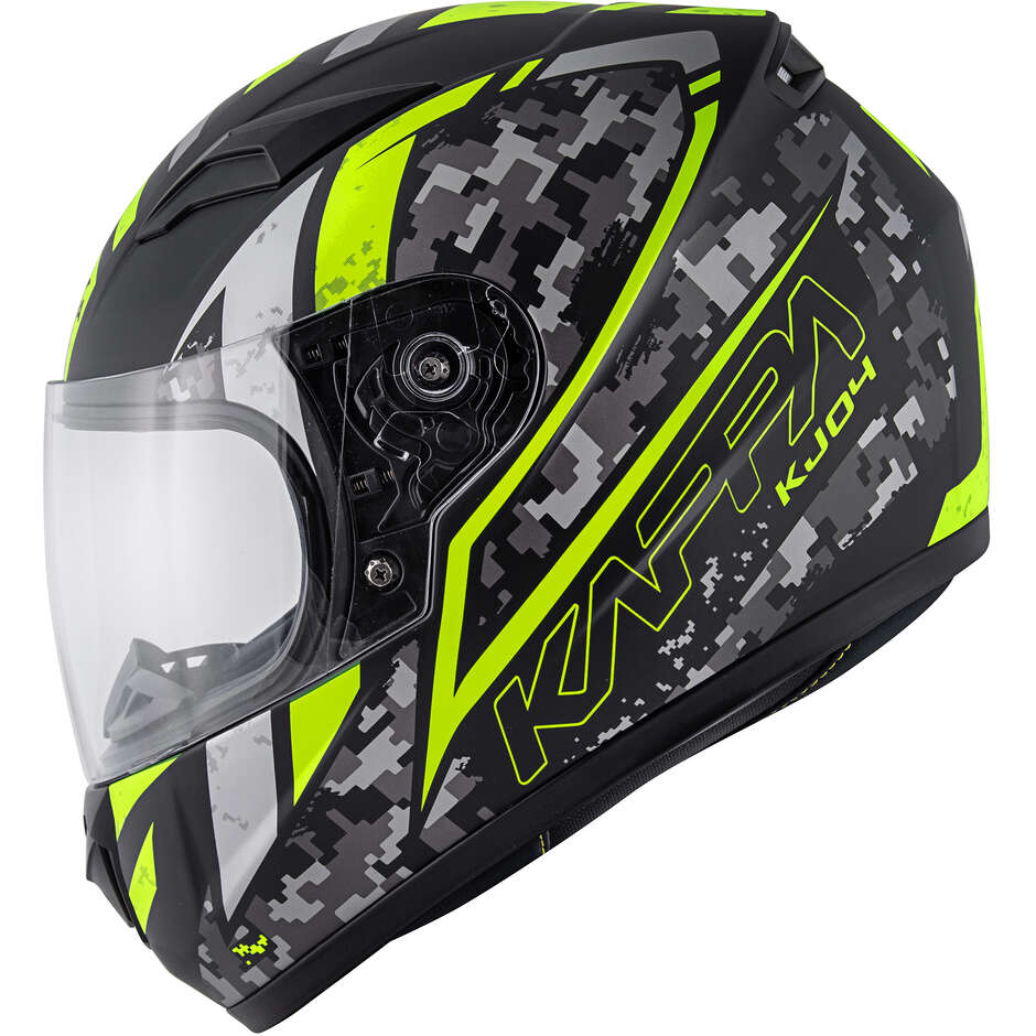 Casco Moto Bambino Integrale Kappa KJ04 EVO PROX Nero Opaco Giallo