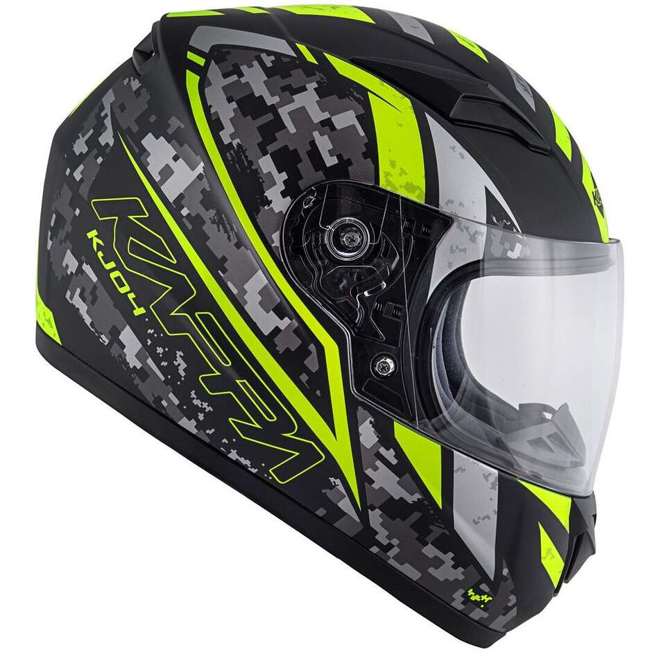 Casco Moto Bambino Integrale Kappa KJ04 EVO PROX Nero Opaco Giallo