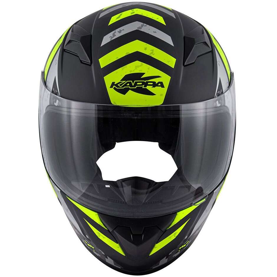Casco Moto Bambino Integrale Kappa KJ04 EVO PROX Nero Opaco Giallo