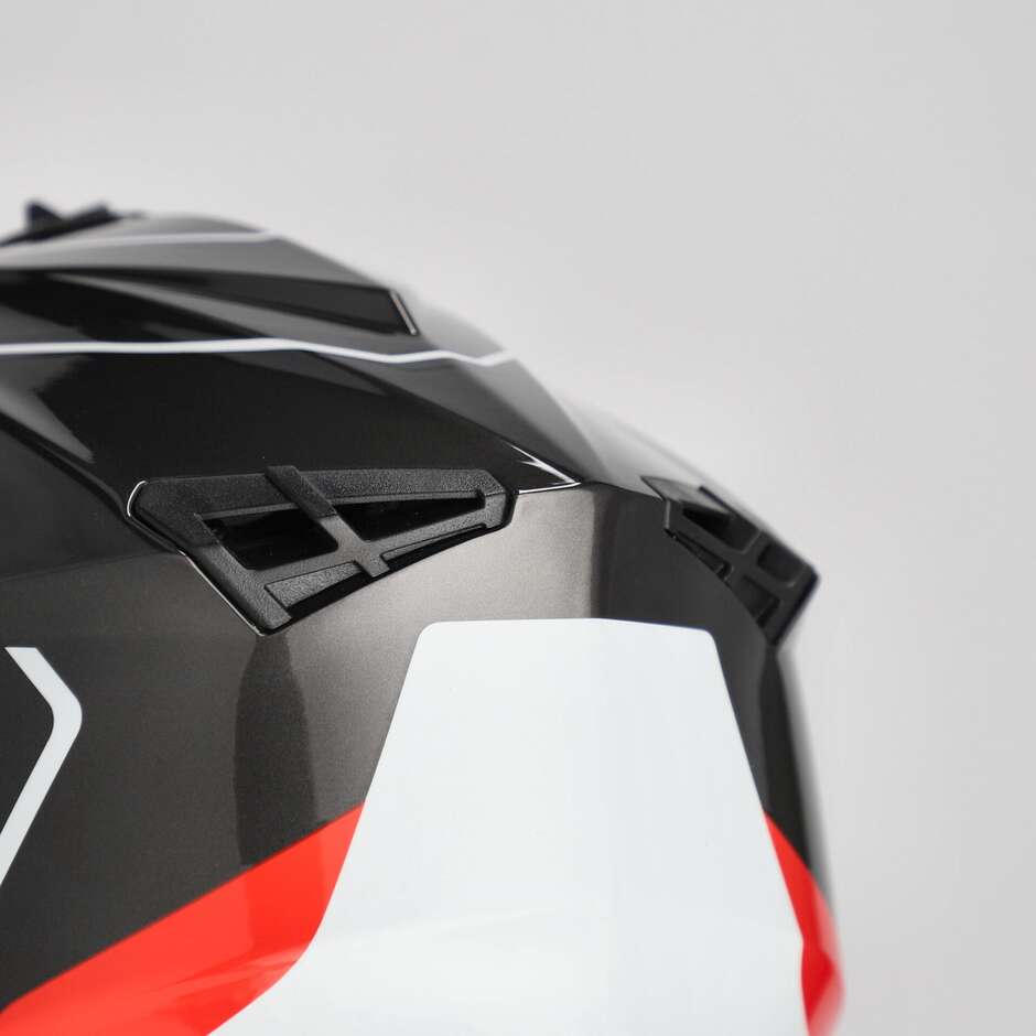 Casco Moto Cross Acerbis LINEAR 2206 Grigio Rosso