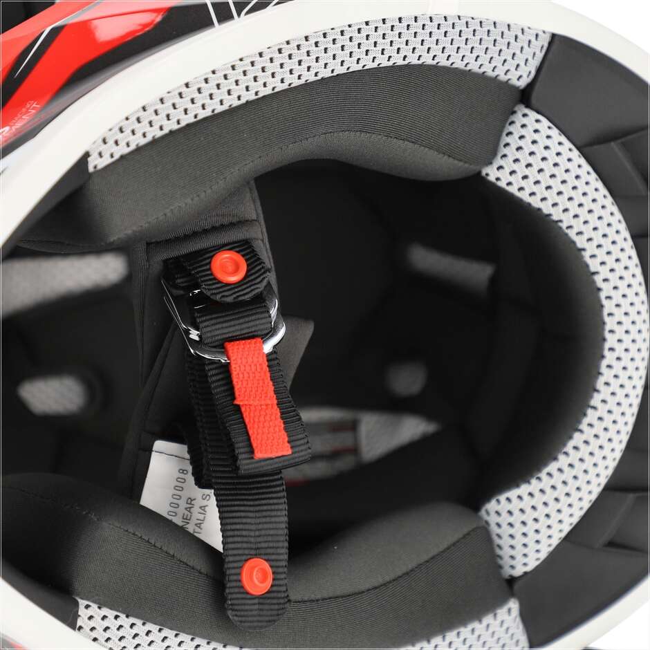 Casco Moto Cross Acerbis LINEAR 2206 Grigio Rosso