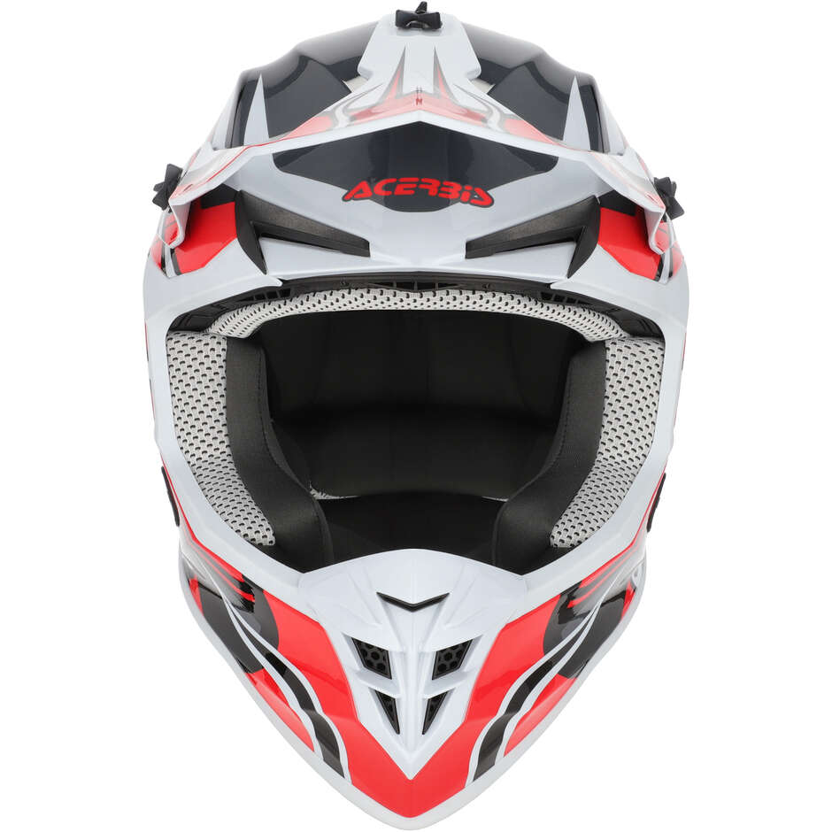 Casco Moto Cross Acerbis LINEAR 2206 Grigio Rosso