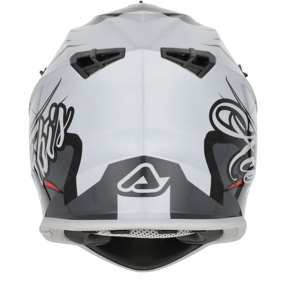 Casco Moto Cross Acerbis LINEAR 2206 Grigio Rosso