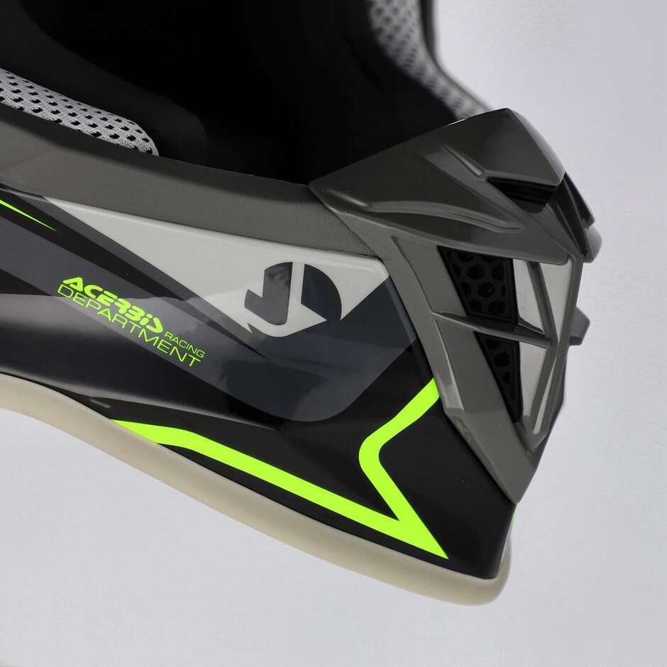 Casco Moto Cross Acerbis LINEAR 2206 Nero Giallo Fluo