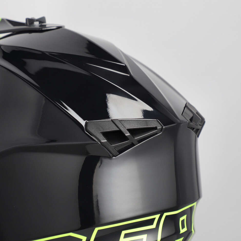 Casco Moto Cross Acerbis LINEAR 2206 Nero Giallo Fluo