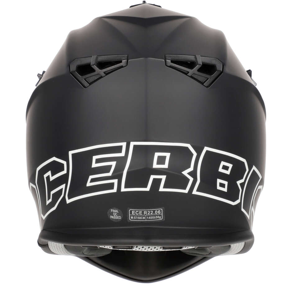 Casco Moto Cross Acerbis LINEAR 2206 Nero Opaco Bianco