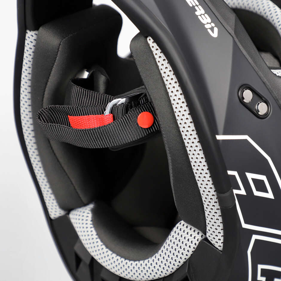 Casco Moto Cross Acerbis LINEAR 2206 Nero Opaco Bianco