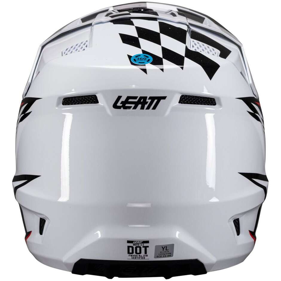 Casco Moto Cross Bambino Leatt KIT MOTO 3.5 JR V25 Bianco Bianco