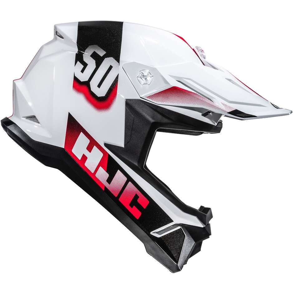 Casco Moto Cross da Bambino Hjc Y50 DASH MC1 Rosso