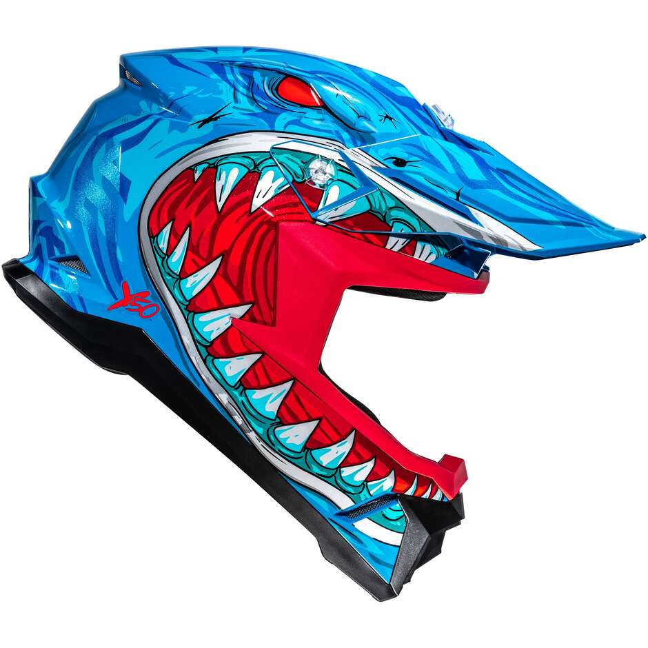 Casco Moto Cross da Bambino Hjc Y50 MEGADON MC2 Blu