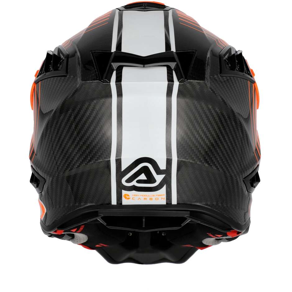 Casco Moto Cross Enduro Acerbis AIRSTRIKE-C Arancione Bianco