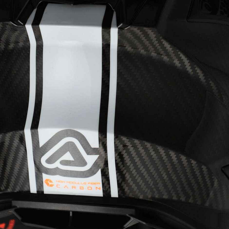 Casco Moto Cross Enduro Acerbis AIRSTRIKE-C Arancione Bianco