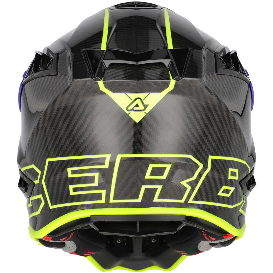 Casco Moto Cross Enduro Acerbis AIRSTRIKE-C Blu Giallo