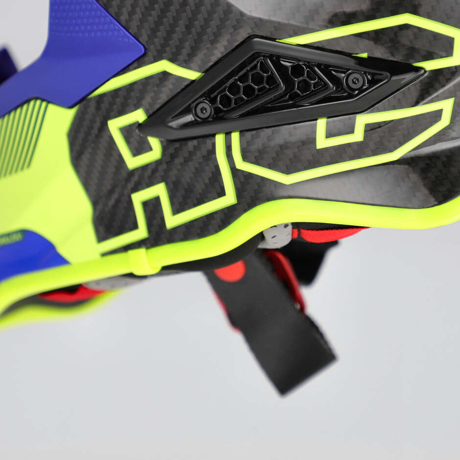 Casco Moto Cross Enduro Acerbis AIRSTRIKE-C Blu Giallo