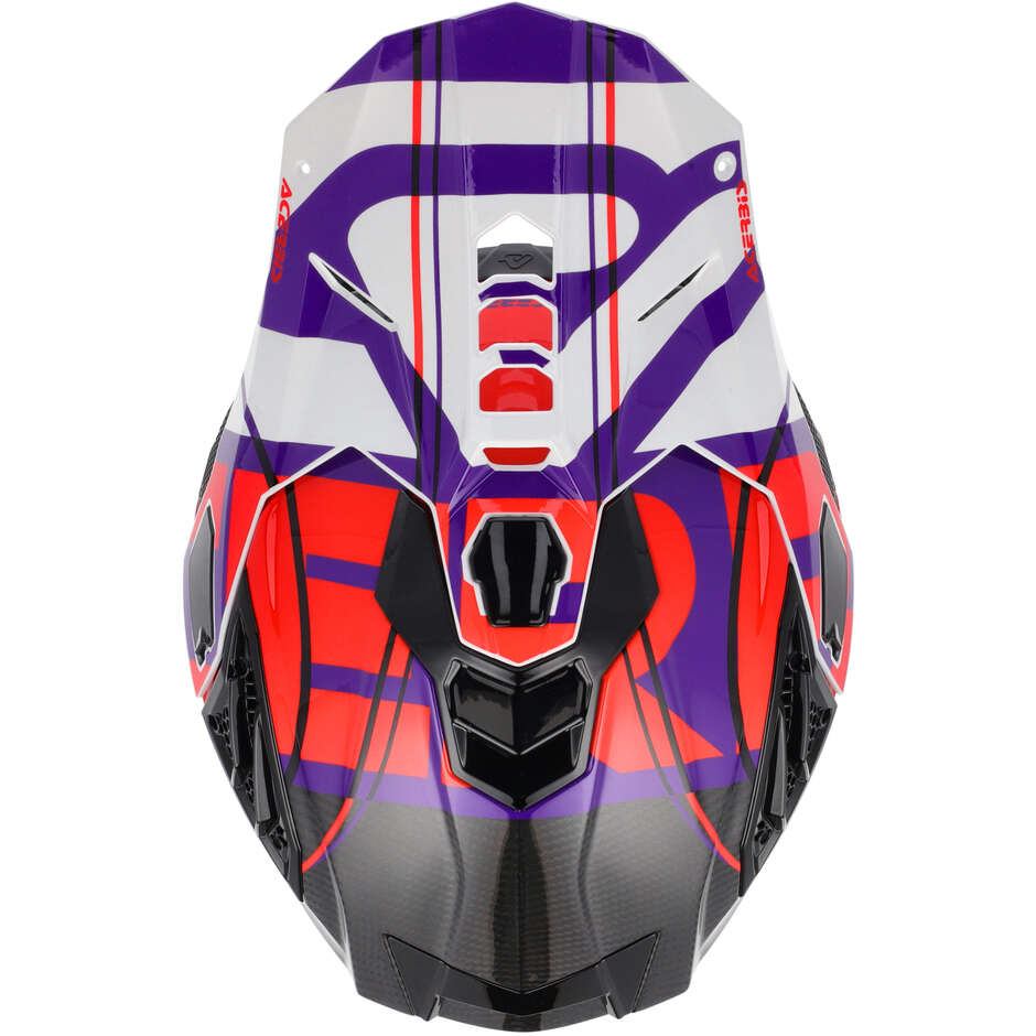 Casco Moto Cross Enduro Acerbis AIRSTRIKE-C Nero Arancio Fluo