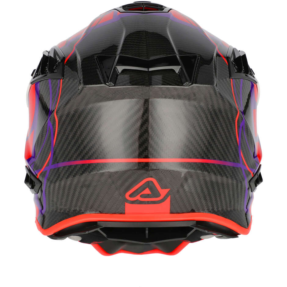 Casco Moto Cross Enduro Acerbis AIRSTRIKE-C Nero Arancio Fluo