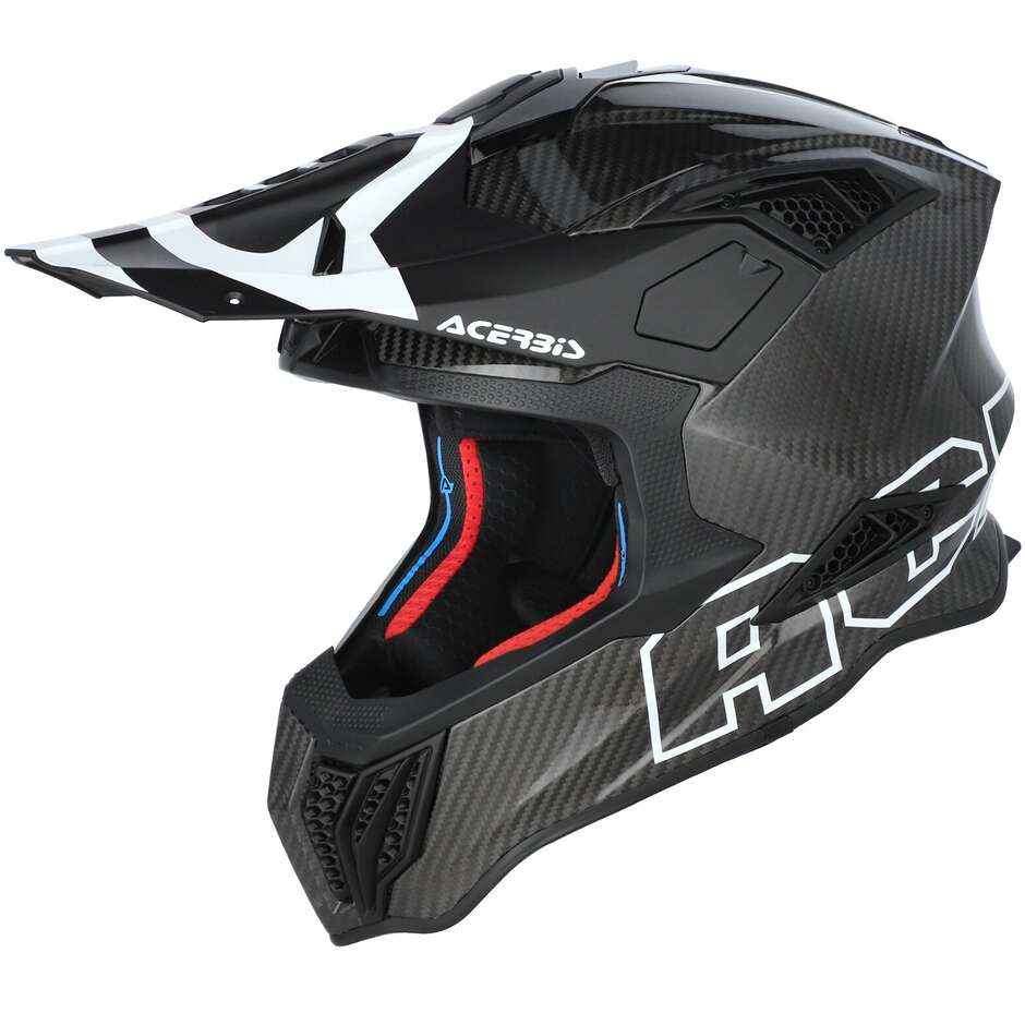 Casco Moto Cross Enduro AIRSTRIKE-C Nero Bianco taglia XL
