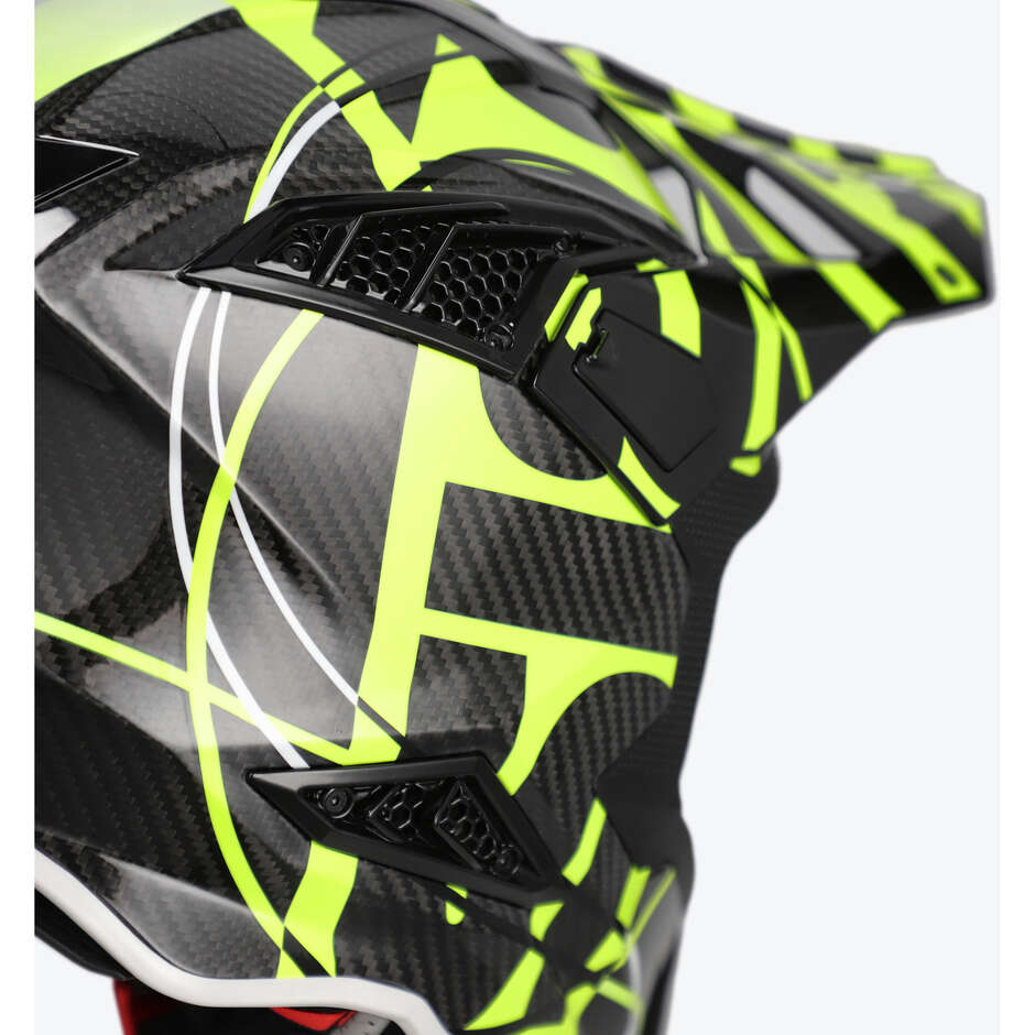 Casco Moto Cross Enduro Acerbis AIRSTRIKE-C Nero Giallo Fluo