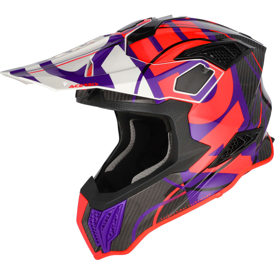 Casco Moto Cross Enduro Acerbis AIRSTRIKE-C Rosso Viola